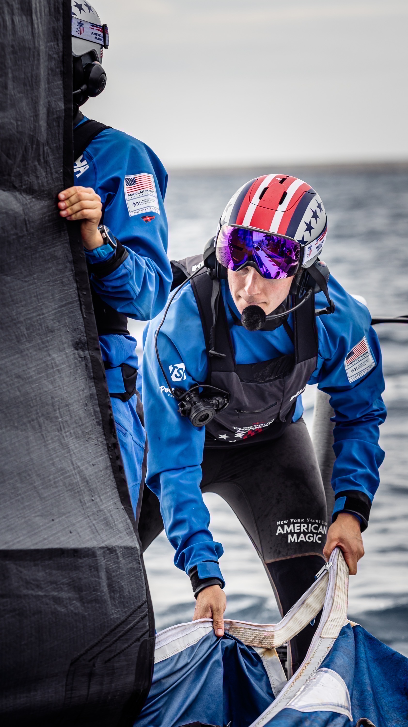 American Magic AC40 training session on the water - Inside an America's Cup Training Day